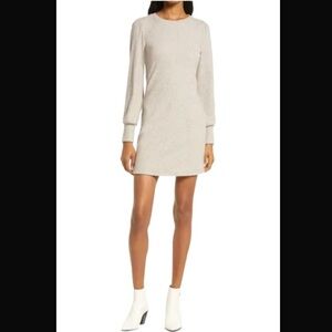 Evermore Long Sleeve Ivory Sweater Dress BB DAKOTA BY STEVE MADDEN Size Small